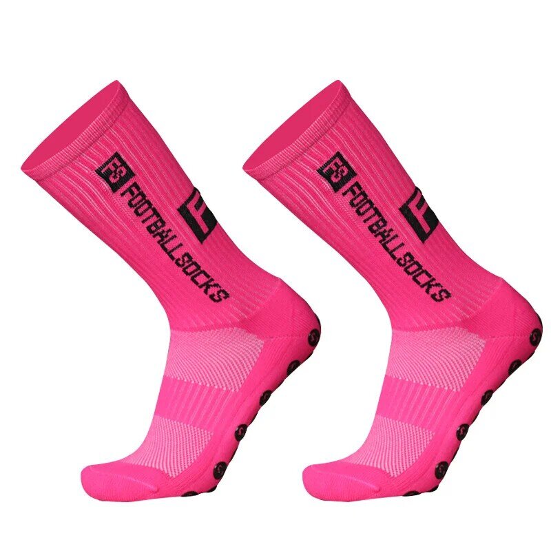 Calcetines deportivos de silicona para hombre y mujer, medias de fútbol antideslizantes con agarre FS