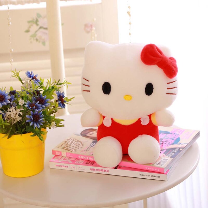 20cm Hello Kitty mainan mewah lucu Sanrio Film KT kucing peluche boneka lembut kawaii Hello Kitty mainan bayi hadiah Natal
