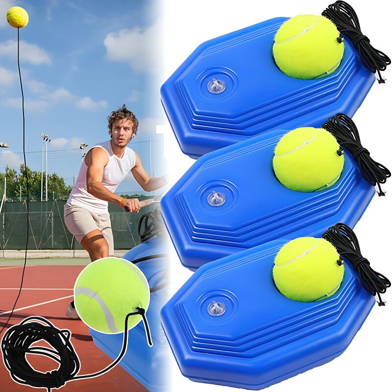 Draagbare Solo Tennistrainer Rebound Tennisbal Met Touwtje Zelf Tennis Oefenmiddel Voor Volwassenen Kinderen Beginners