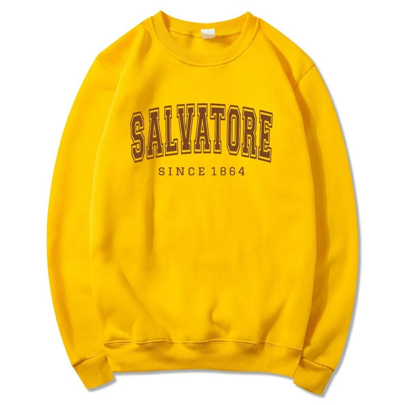 Salvatore Since 1864 Sweatshirt Mystic Falls Hoodie Vampire Diaries Jumper Vintage TVD Damon Stefan Crewneck Sweatshirt Fans Top