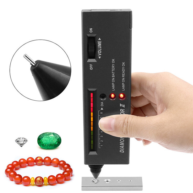 Diamond Gems Tester Pen strumento di selezione di pietre preziose portatile indicatore LED strumento di prova di gioielli affidabile accurato