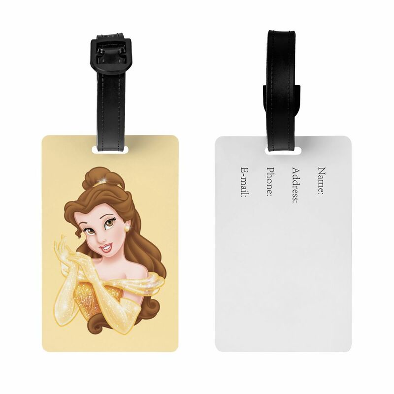 Schönheit und das Biest Belle Prinzessin Gepäck anhänger mit Visitenkarte Privatsphäre Abdeckung ID-Etikett für Koffer
