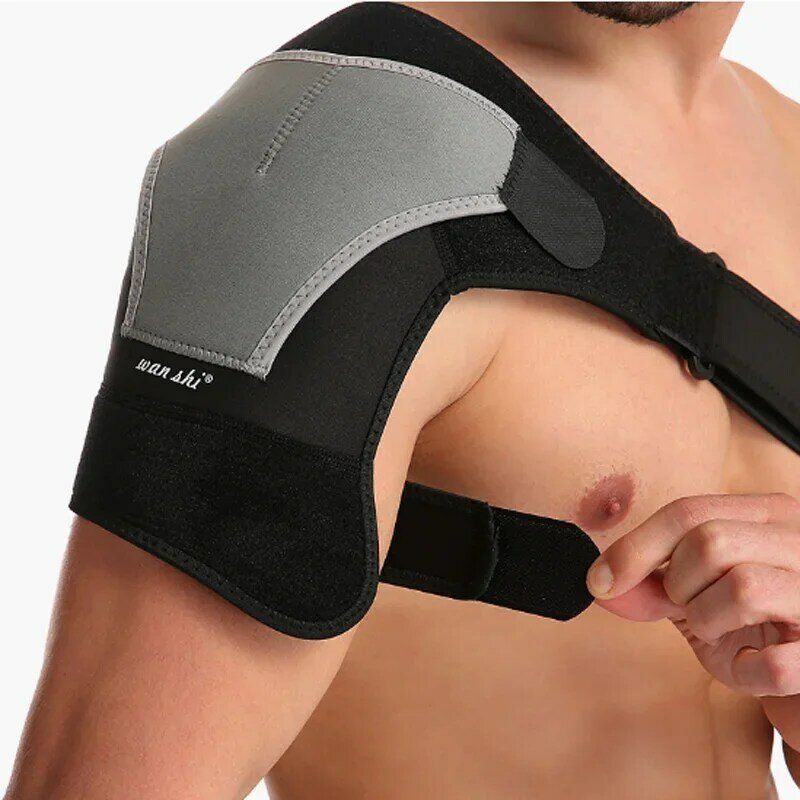 Регулируемый спортивный плечевой бандаж на одно плечо, поддерживающий пояс, мужской защитный компрессионный плечевой ремень для восстановления травм