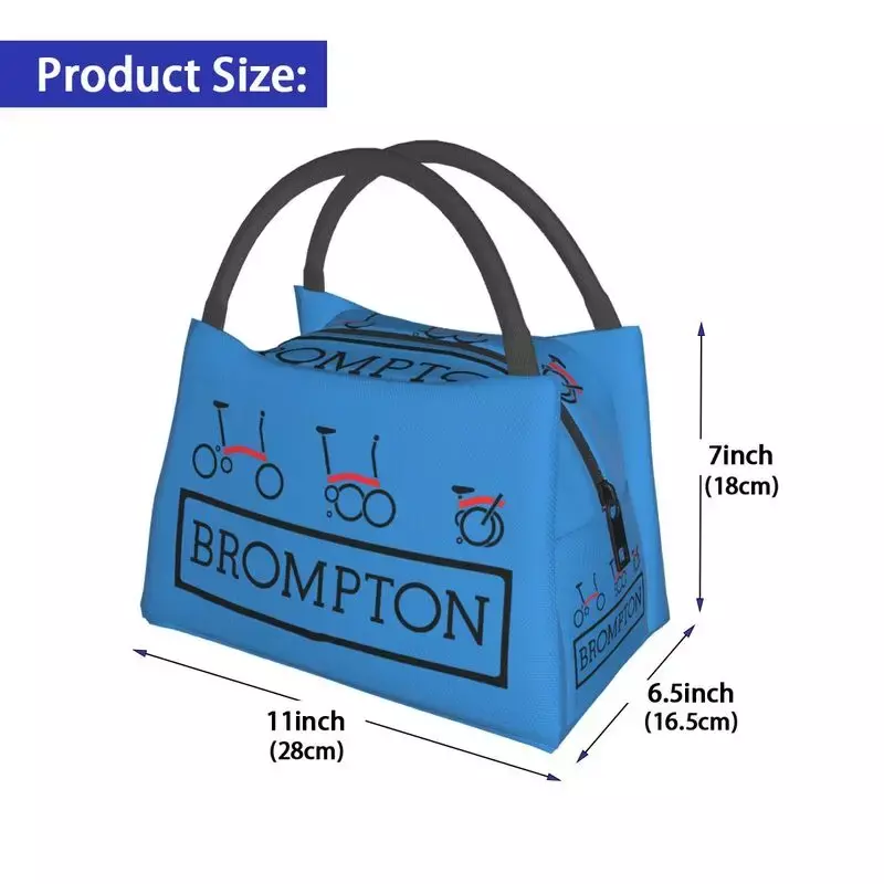 Велосипеда Brompton изолированная сумка для ланча для женщин, герметичный термоохладитель, Ланч-бокс для офиса, пикника, путешествий