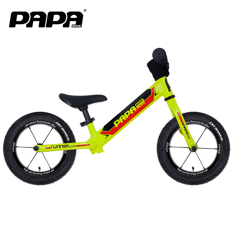 PAPA-Vélo d'équilibre pour enfants, trottinette pour enfants, vélo sans pédale, alliage d'aluminium, 12 pouces, 2 à 5 ans
