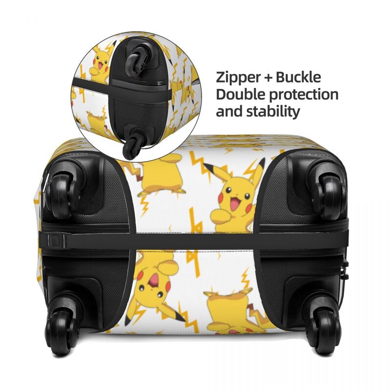 Niestandardowy Pokemon Pikachu pokrowiec na bagaż zabawny kombinezon osłony ochraniające walizki dla 18-32 cali