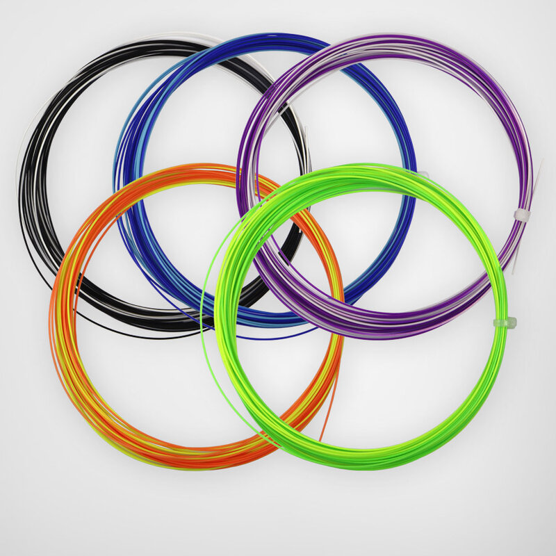 Linha de Badminton Arco-íris Sete Cores, Elástico, Endurance, Linha de Treinamento, Colorida, Dupla Cor, Corda De Raquete De Tênis