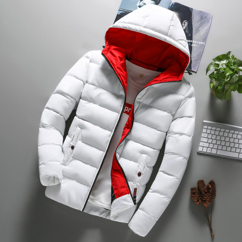 Chaqueta acolchada de invierno para hombre, chaqueta acolchada gruesa de tendencia ajustada, versión coreana, novedad de 2019