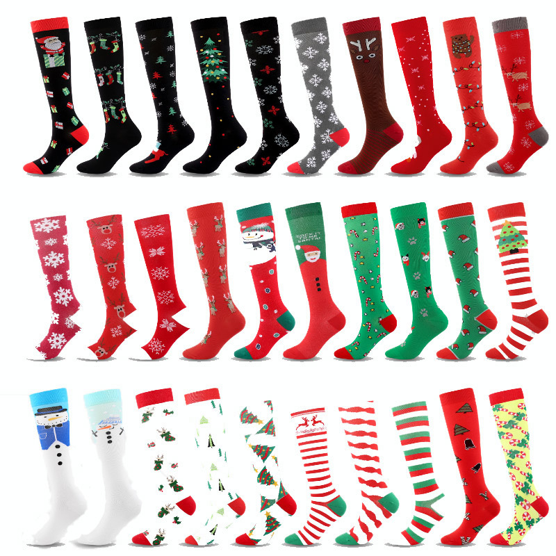 Новинка, мужские забавные носки, женские рождественские чулки, новинка, рождественские носки с Санта Клаусом, елкой, снежинкой, снегом, Мультяшные носки для мужчин, новогодние носки