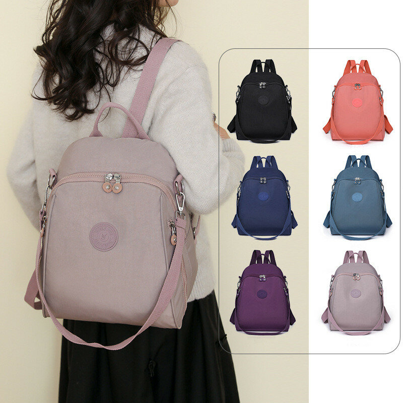 Новый модный рюкзак для девочек-подростков, однотонный рюкзак для отдыха, студенческий рюкзак, женская маленькая Повседневная дорожная сумка, рюкзак