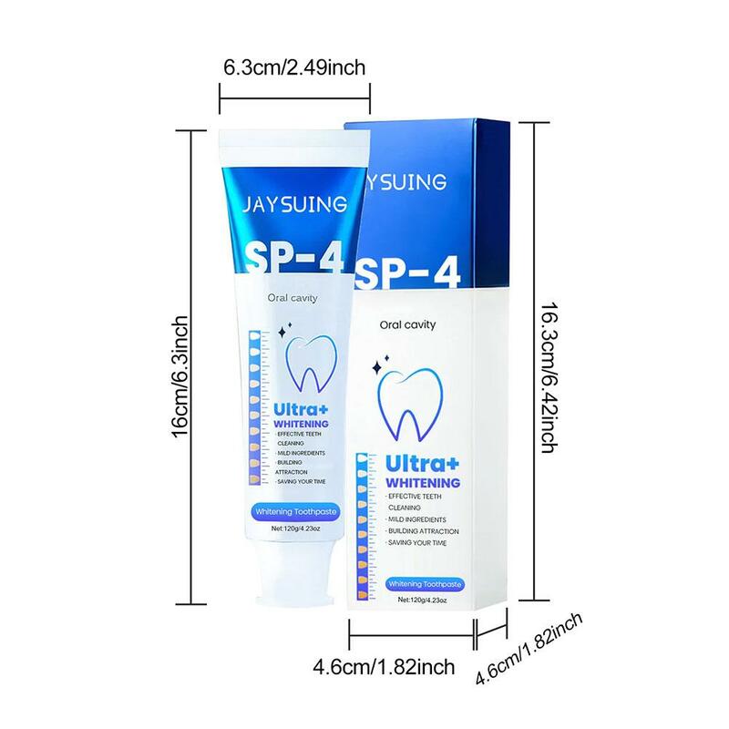 Dentifrice blanchissant SP-4 caries probiotiques, formule douce, nettoyant en pâte, dissolvant de dents, plaque, haleine fraîche, soins bucco-dentaires, 120g
