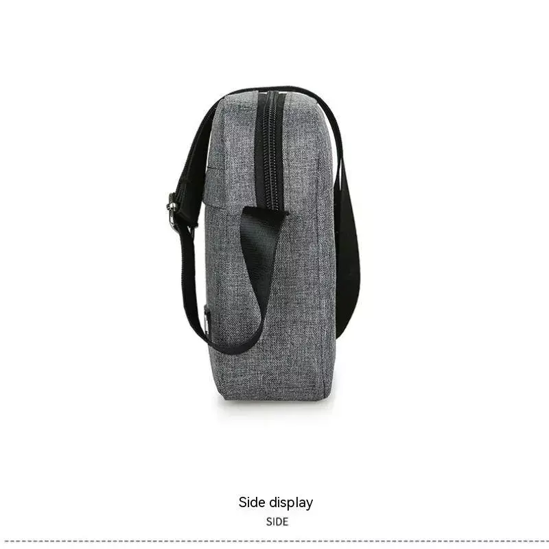 Нейлоновая сумка через плечо для мужчин, однотонная Повседневная модная Ретро-сумка на ремне в европейском и американском стиле