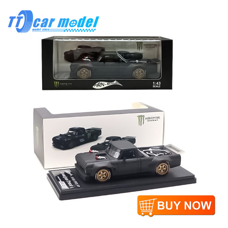 Modelo de coche para colección, FORD MUSTANG, camioneta HOONIGAN, modelo de coche de resina, 1/43 HRN-MODEL
