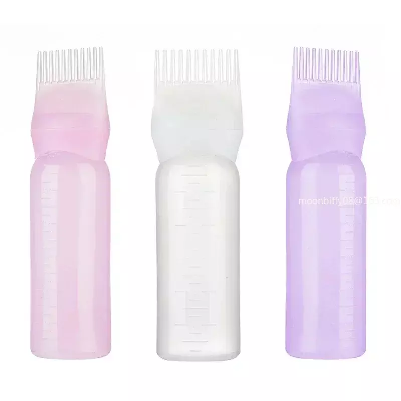 Botellas aplicadoras de plástico con dientes, Botella gruesa para tinte de cabello, limpieza en seco, aplicador de cuero cabelludo, pulverizador, Friseur, peluquería