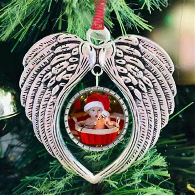 Adornos para árbol de Navidad, alas de ángel para la pérdida del ser querido, adornos de Navidad, decoraciones de adorno conmemorativo