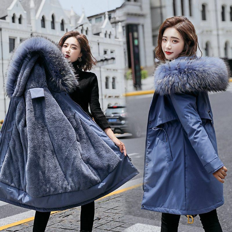 Parka d'hiver coréenne pour femme, veste en coton chaud, manteau d'optique, grande taille, plume combinée, 2023