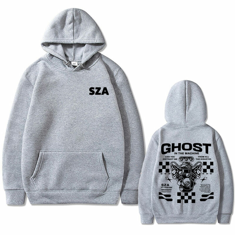 Rapper SZA SOS Hoodie cetak dua sisi pria wanita Hip Hop Fashion Sweatshirt pria kasual ukuran besar Hoodies pakaian bulu Pria