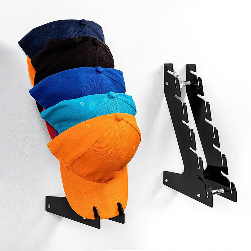 Wall Mounted Baseball Cap Display Rack Durable Large Capacity Hat Racks For Bedroom Closet