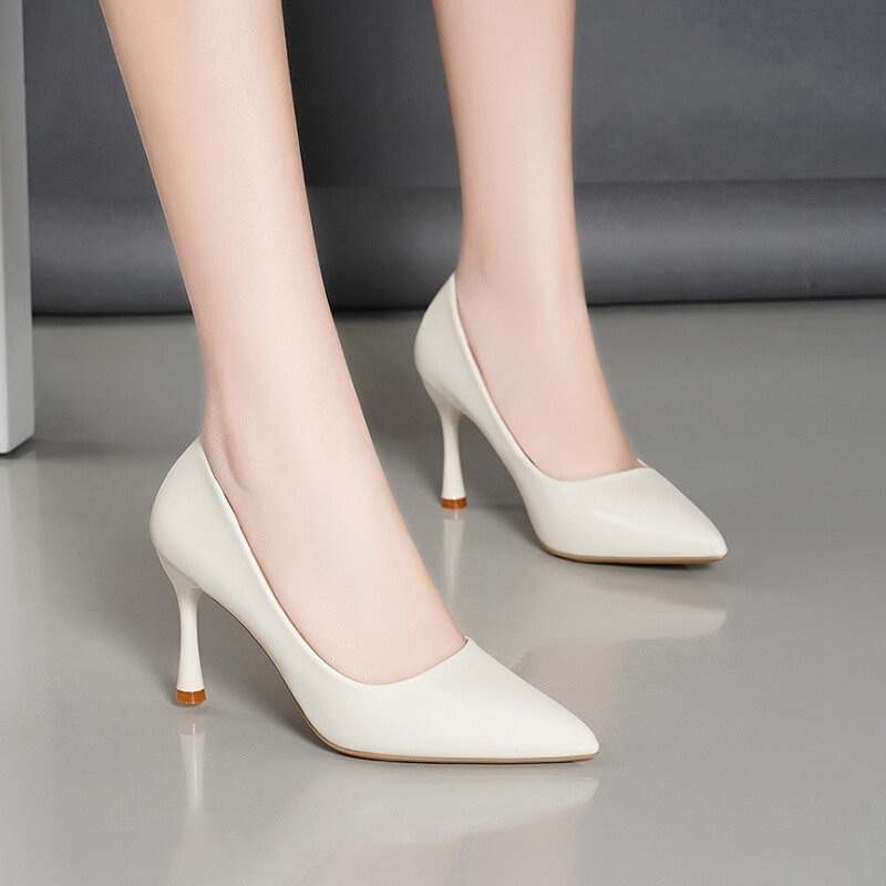 Women's 'Pumps Summer Pointed Black Commuter Office Lady High Heels Casual Solid Fashion Dress Sexy Wedding