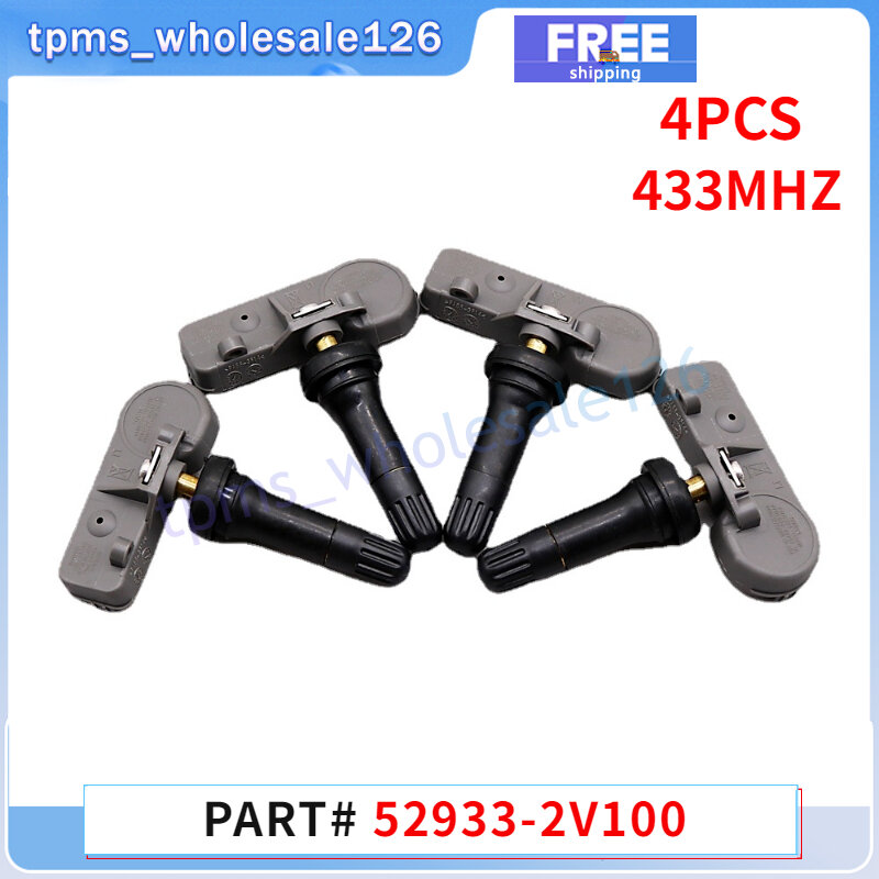 4PCS/Lot Tire Pressure Monitoring System Sensor 52933-2V100 For 2011-2018 Hyundai Veloster [FS] TPMS 433MHZ 529332V100