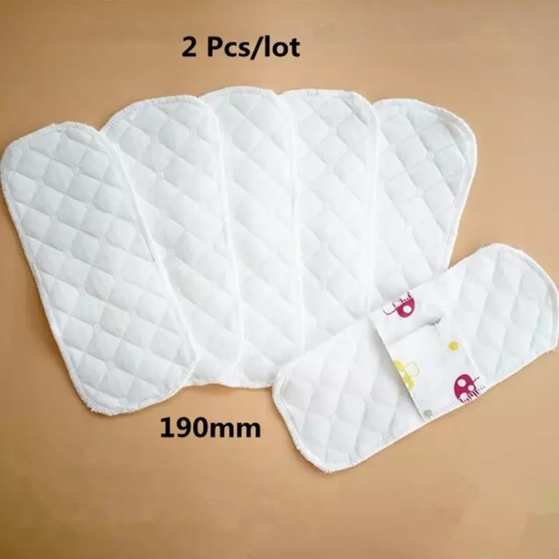 Almohadillas sanitarias menstruales reutilizables para el día a día, 2 piezas, 19CM, impermeables, superfinas, 100% algodón, para higiene femenina