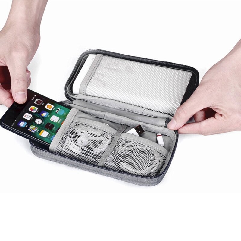 Travel for Case Storage Bag สำหรับ สายหูฟัง SSD HDD Stylish ＆ Stro F0T1