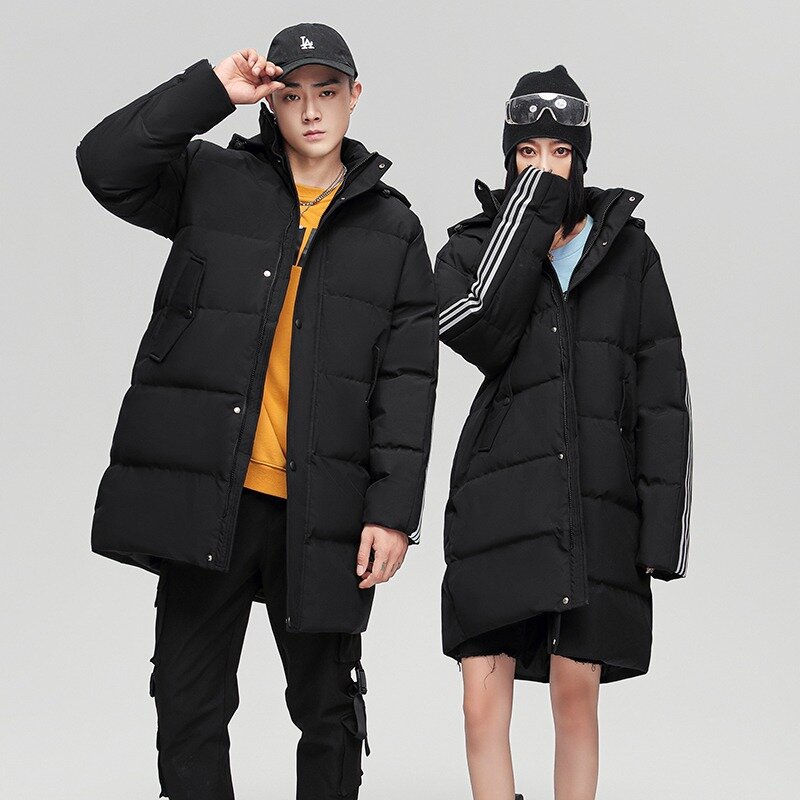 Hoge Kwaliteit Winter Mode Trend Unisex Koreaanse Versie Verdikte Mid Length Versie