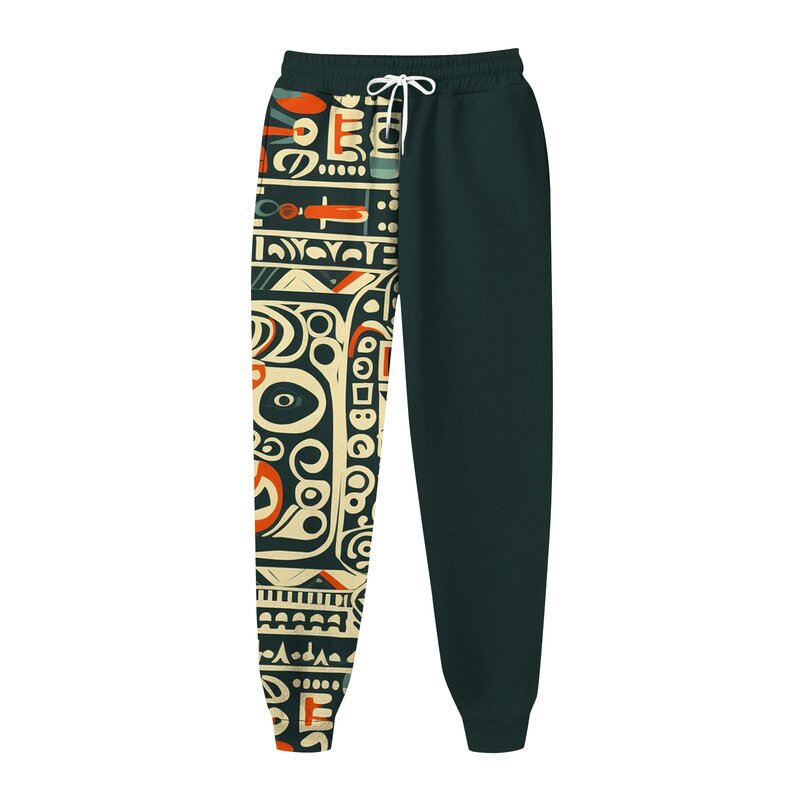 Men Costume Ethnic Style Retro European And American Fashion Printed Jogging Casual Pants Sports Trousers Drawstring Clothing