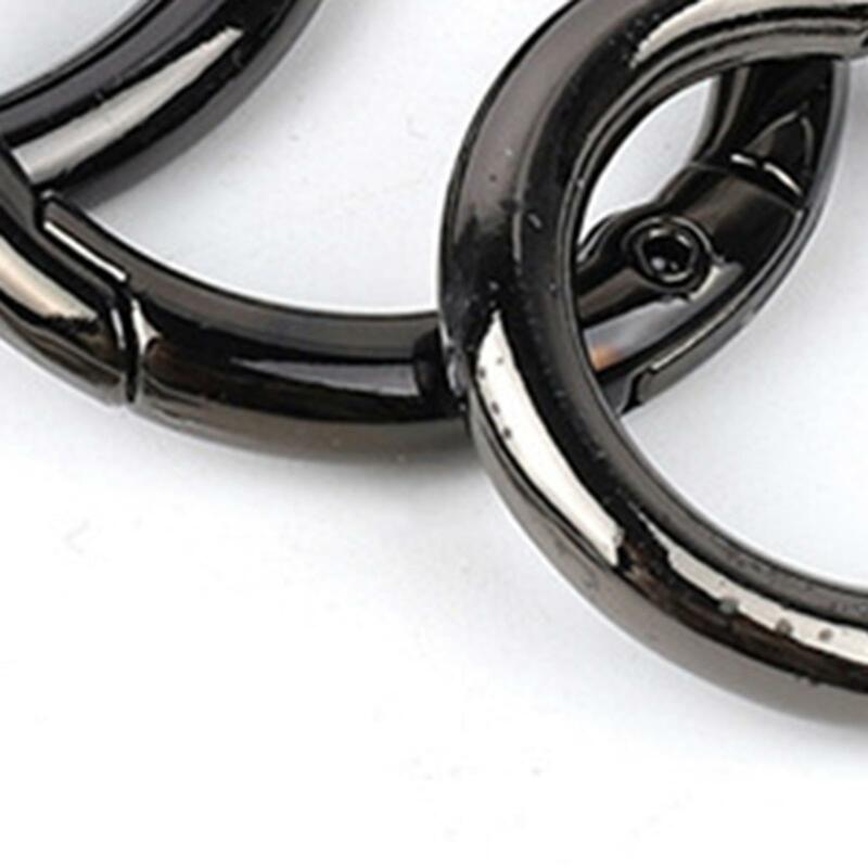 5x Spring Rings Buckles Spring Coils Portable Connector Metal Tote Practical Lightweight DIY Bags Round Carabiner Clips Snaps