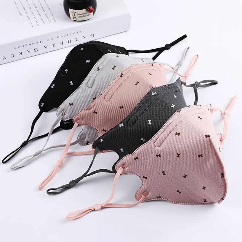 Sweet Cute Women Anti-fog Winter Adult Bow Face Mask Mouth Mask Face Cover Cloth Mask
