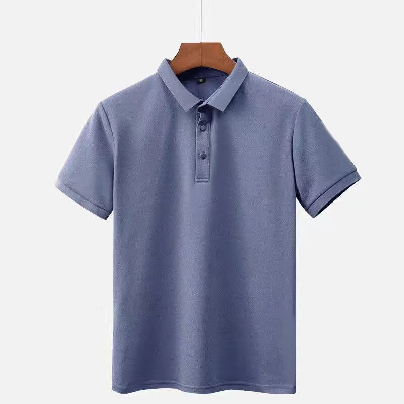 Однотонная рубашка поло с коротким рукавом, мужской деловой костюм, футболка, рекламная рубашка, модная брендовая мужская футболка с лацканами, для лета
