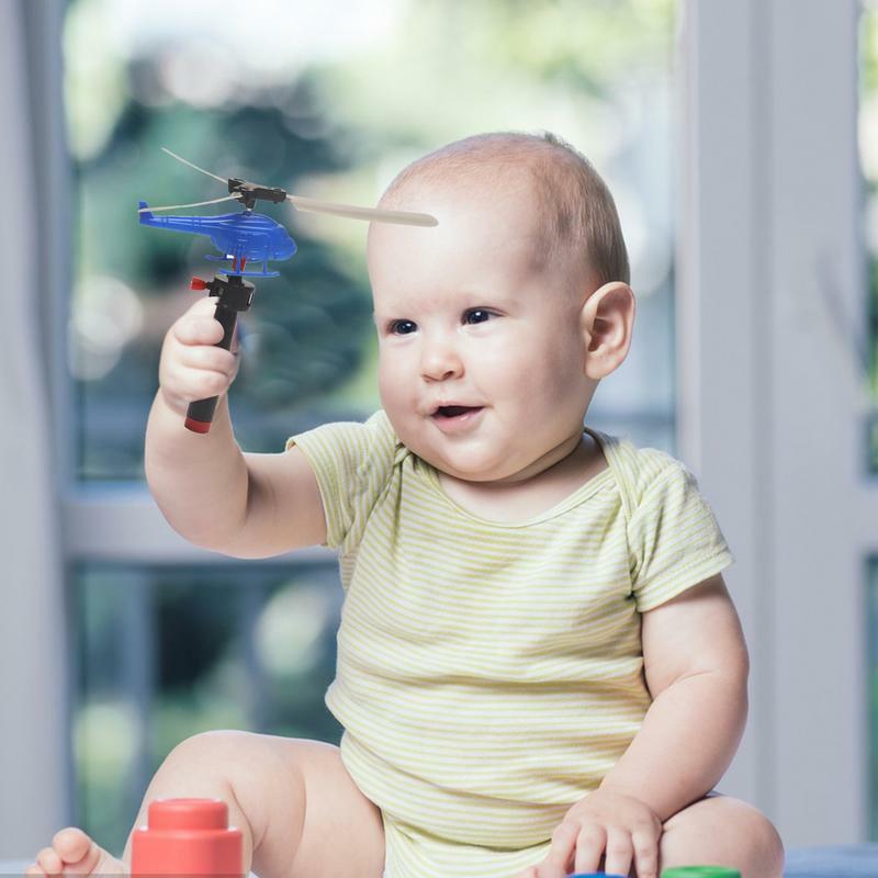 비행 헬리콥터 장난감, 프로펠러 장난감, 비행 스핀 콥터, 재미있는 학습 및 교육 장난감, 풀 스트링 비행 장난감, 6 개