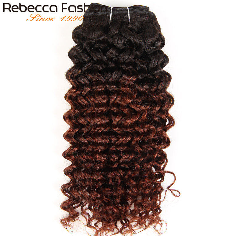 Rebecca Remy Human Hair Weave Bundels Braziliaanse Dream Krullend Menselijk Haar Bundels Ombre Blue Pre-Gekleurde Voor Salon Hair extension