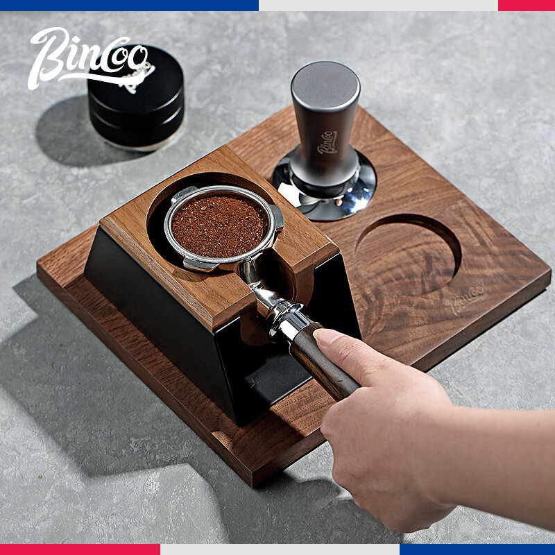Bincoo ฐานกันกระแทกกันลื่นกล่องเคาะเอสเพรสโซ่ขนาด51-58มม. อุปกรณ์ชงกาแฟแบบวินเทจ