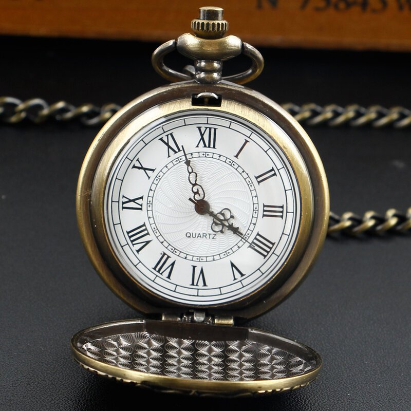 All Hunters w stylu Vintage Steampunk męski zegarek kwarcowy kieszonkowy Vintage wojskowy z charakterem z łańcuchem Fob zegarki wisiorek Unisex prezent