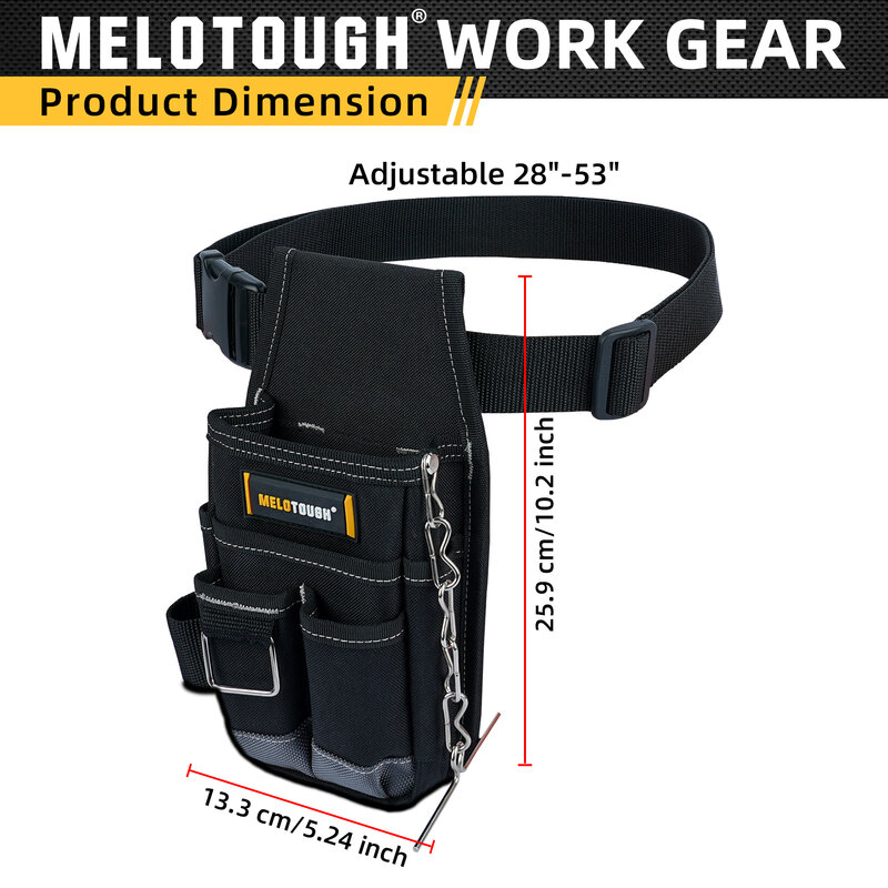 Custodia per attrezzi borse per cintura con Clip da cintura Utility Mini Tool Organizer Pouch per elettricista, carpentiere, edilizia, tecnico