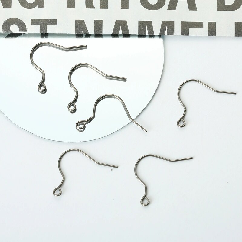 Wholesale 20pcs  Titanium Earrings Findings DIY Earrings Clasps Hooks Jewelry Making Accessories