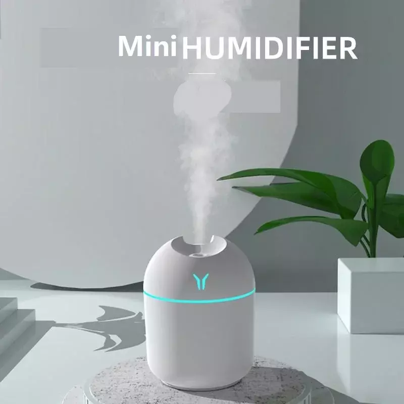 250ML Mini Air Humidifier USB  Essential  Diffuser For  Car Ultrasonic Mist Maker with LED Night Lamp Diffuser