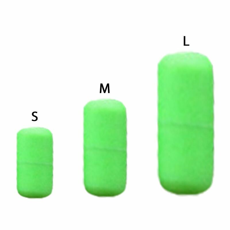 200pcs Line Tackle Accessories Fishing Bobber Stopper Fishing Supply Float Rubber Bean Soft Green Space Beans Lakes Rivers Sea
