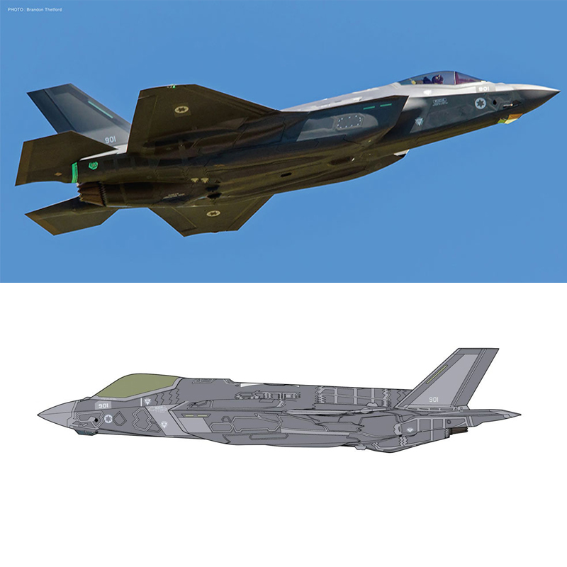 Avião da Força Aérea Combate Batalha Montar Kit Modelo, Coleção Ornamento Infantil, Relâmpago II A Versão, Novo, 1:72, F-35