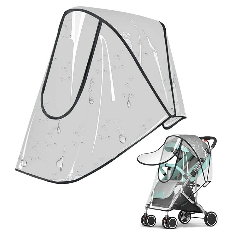 Universal Stroller Rain Cover Baby Pram Portable Waterproof Raincoat Outdoor Windproof Cover Rainy Baby Stroller Accessories