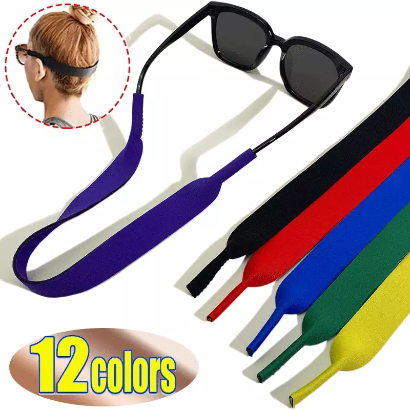 Unisex Eyeglasses Holder Strap, Anti Slip Glasses, Natação Mergulho Stretchy Neck Cord, Sports Sunglasses Retainer, Homens e Mulheres