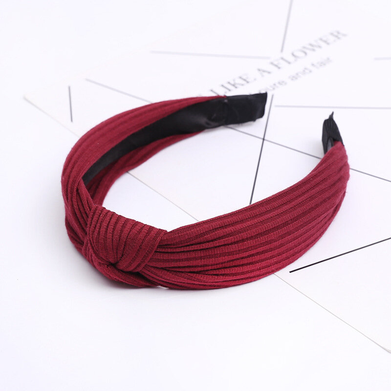 Women Fashion Hairband Suede Knotted Solid Color Headband for Women Fashion Bowknot Hairband Handmade Hair Hoop Hair Accessories