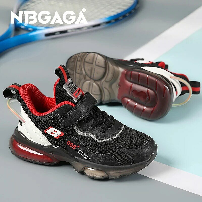 Детские кроссовки для мальчиков, дышащие Нескользящие, сетчатые, модная спортивная повседневная обувь для бега и тенниса, для улицы