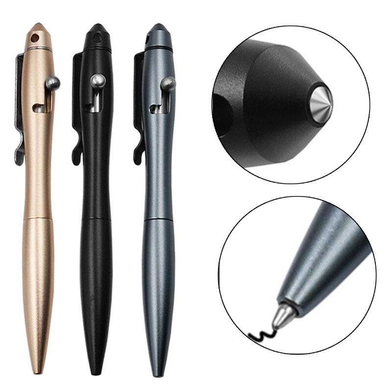 Taktischer Stift mit Taschenclip, Wolframstahl, Selbstverteidigungsstift, Kugelschreiber, Geschenk