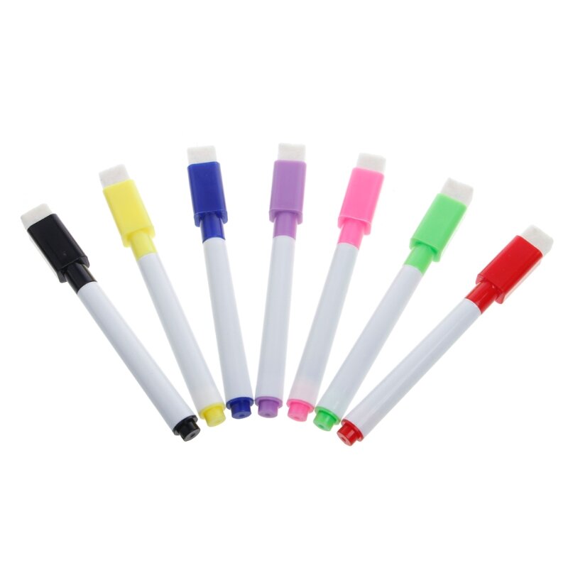 Whiteboard Pen Set of 5 Wall Plastic Board Adults Children Handmade Markers D5QC