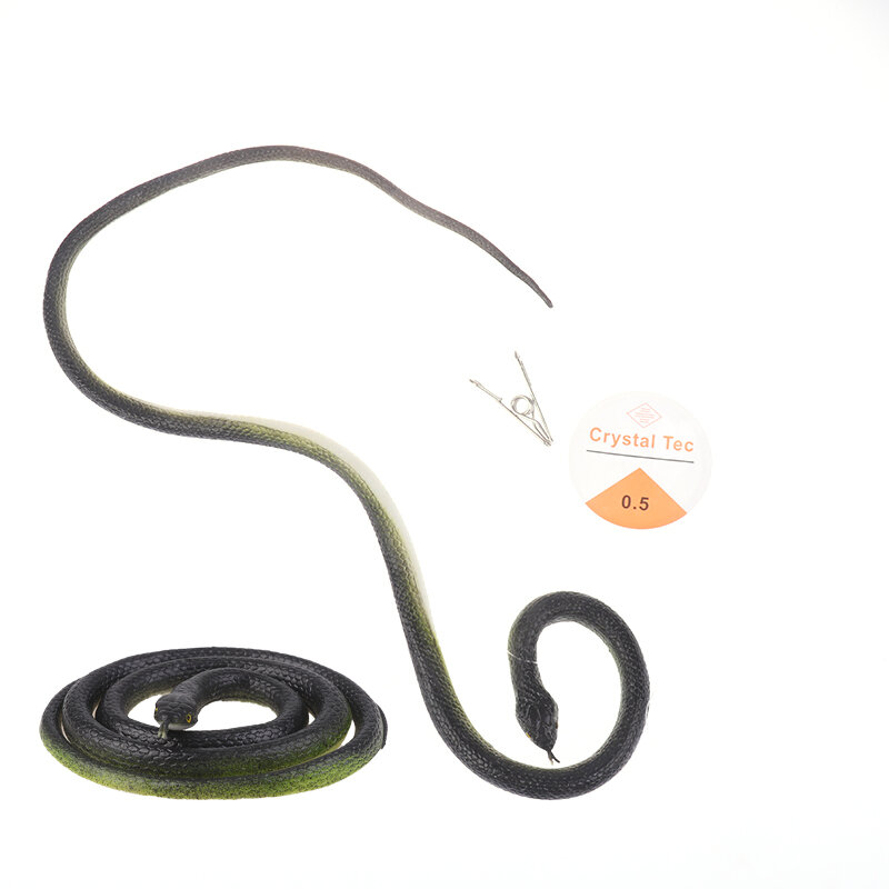 Broma de serpiente con Clip de cuerda, juguete divertido para perseguir A las personas, regalo al aire libre