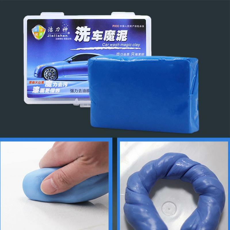 Barra de arcilla azul para lavado de coches, accesorios de barra de arcilla a prueba de fugas, antideformación, detalles eficaces
