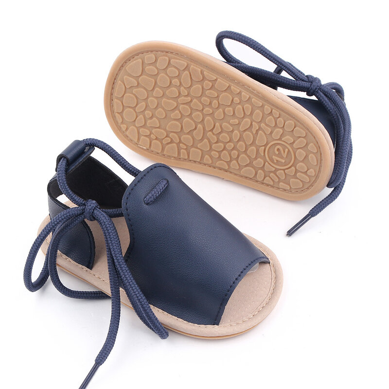 Zapatos de marca para bebé, calzado Infantil de Punta abierta, suela de goma, ideal para regalo, 1 año