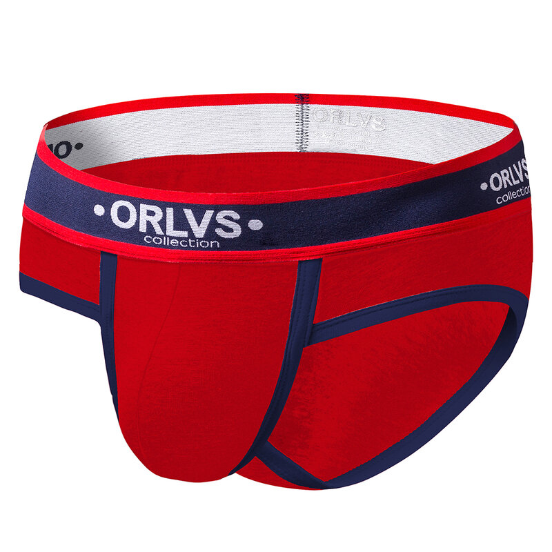Orlvs-メンズコットンブリーフ,セクシーな下着,通気性,ラージサイズ
